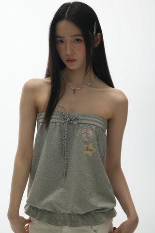 [YAWHAT] print one-shoulder top