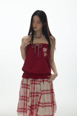 [YAWHAT] print one-shoulder top