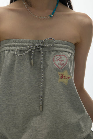 [YAWHAT] print one-shoulder top
