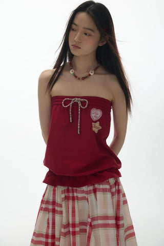 [YAWHAT] print one-shoulder top