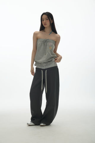 [YAWHAT] print one-shoulder top