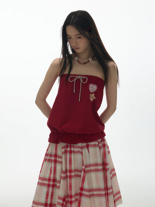 [YAWHAT] print one-shoulder top