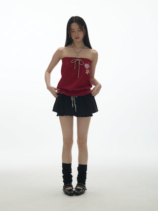 [YAWHAT] print one-shoulder top