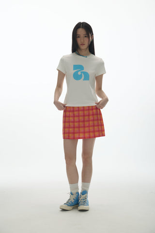 [YAWHAT] logo print tee