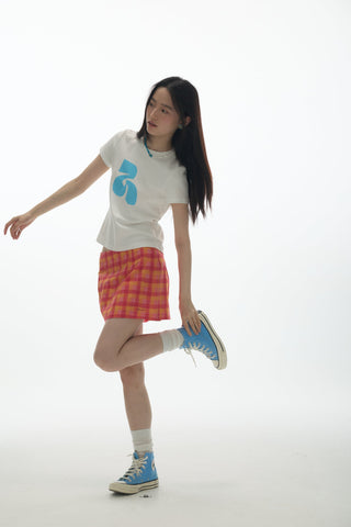 [YAWHAT] logo print tee