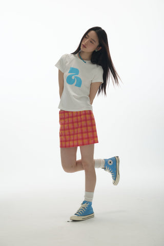[YAWHAT] logo print tee