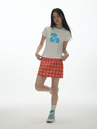 [YAWHAT] logo print tee