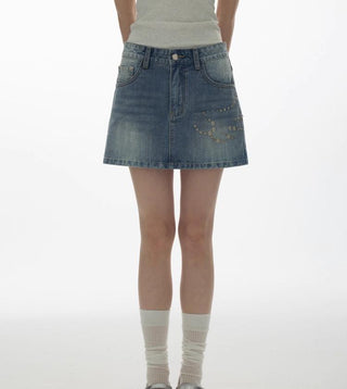 [YAWHAT] rhinestone skirt