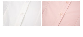 [YAWHAT] embroidered short shirt