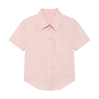 [YAWHAT] embroidered short shirt