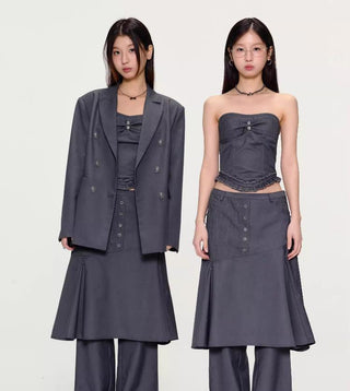 [YAWHAT] detachable strap suit