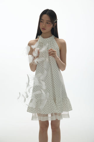 [YAWHAT] mess-shoulder dress