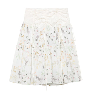 [YAWHAT] floral umbrella skirt