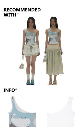 [YAWHAT] cartoon sleeveless vest