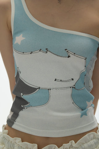 [YAWHAT] cartoon sleeveless vest
