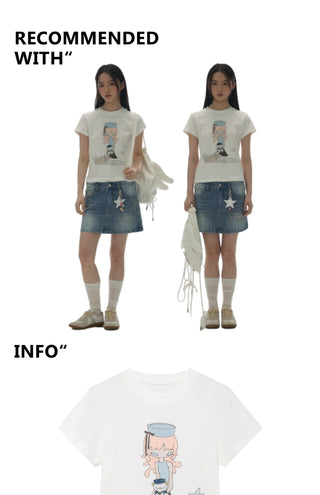 [YAWHAT] glitter girls tee