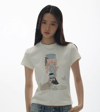 [YAWHAT] glitter girls tee