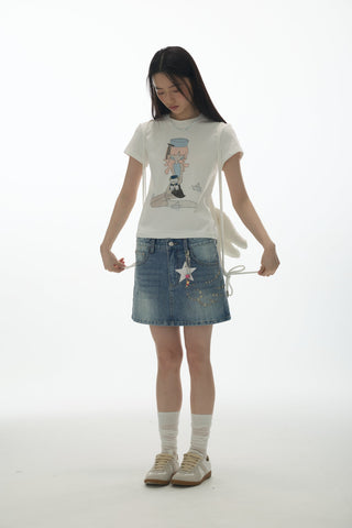 [YAWHAT] glitter girls tee