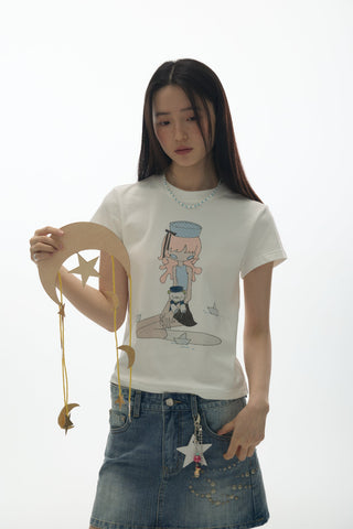 [YAWHAT] glitter girls tee