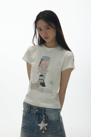 [YAWHAT] glitter girls tee