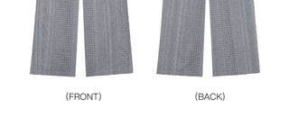 [YAWHAT] plaid straight pants