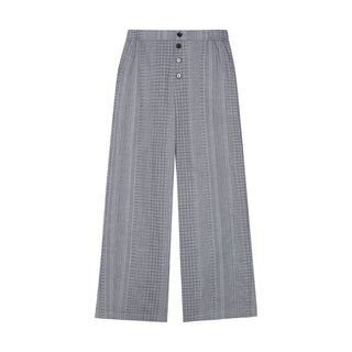 [YAWHAT] plaid straight pants