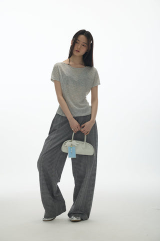 [YAWHAT] V-neck lace-up top