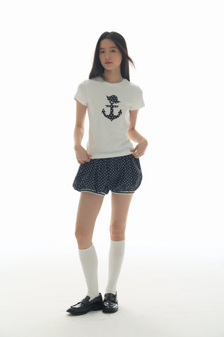 [YAWHAT] polka dot sail tee