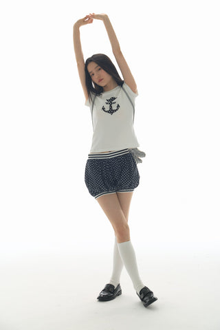 [YAWHAT] polka dot sail tee