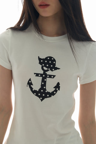[YAWHAT] polka dot sail tee