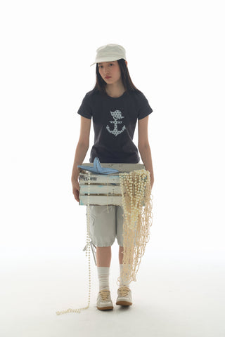 [YAWHAT] polka dot sail tee