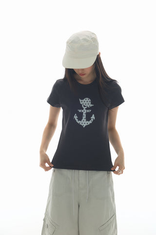 [YAWHAT] polka dot sail tee