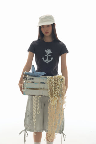 [YAWHAT] polka dot sail tee