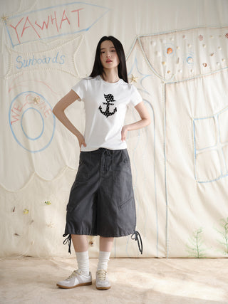 [YAWHAT] polka dot sail tee