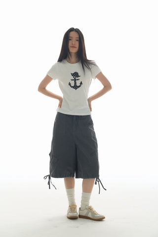 [YAWHAT] polka dot sail tee