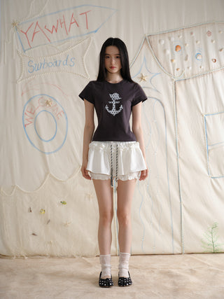 [YAWHAT] polka dot sail tee