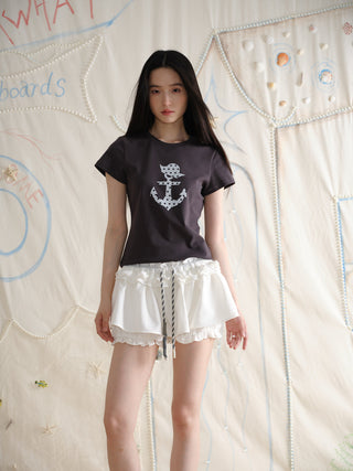 [YAWHAT] polka dot sail tee