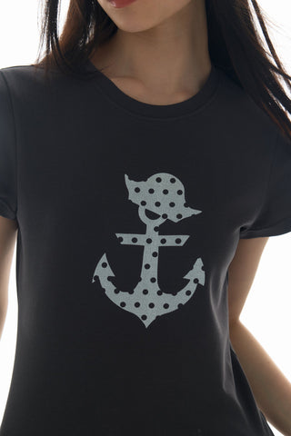 [YAWHAT] polka dot sail tee