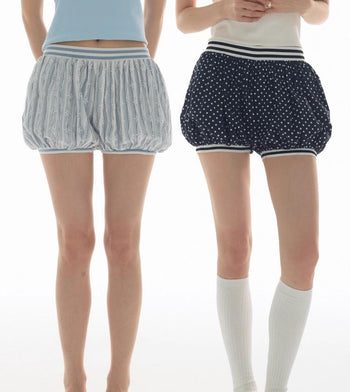 [YAWHAT] dots stripe shorts