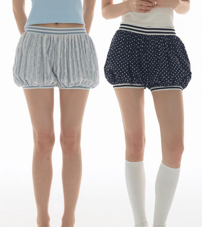 [YAWHAT] dots stripe shorts