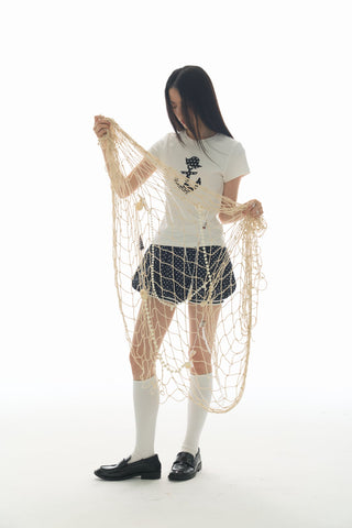 [YAWHAT] dots stripe shorts