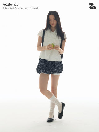 [YAWHAT] dots stripe shorts