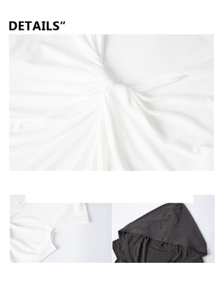 [YAWHAT] hooded knot tee