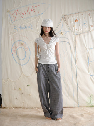 [YAWHAT] hooded knot tee
