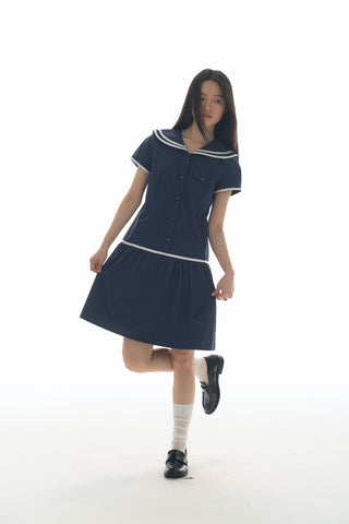 [YAWHAT] sailor collar dress