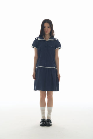 [YAWHAT] sailor collar dress