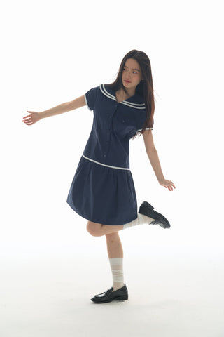 [YAWHAT] sailor collar dress