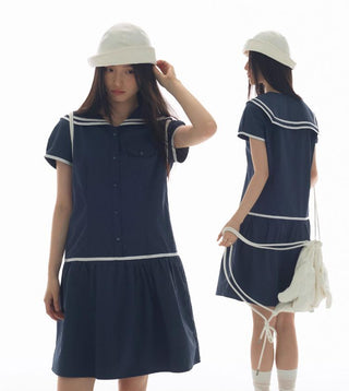 [YAWHAT] sailor collar dress