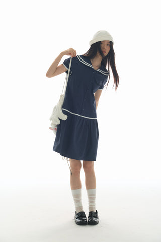 [YAWHAT] sailor collar dress