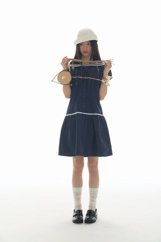 [YAWHAT] sailor collar dress
